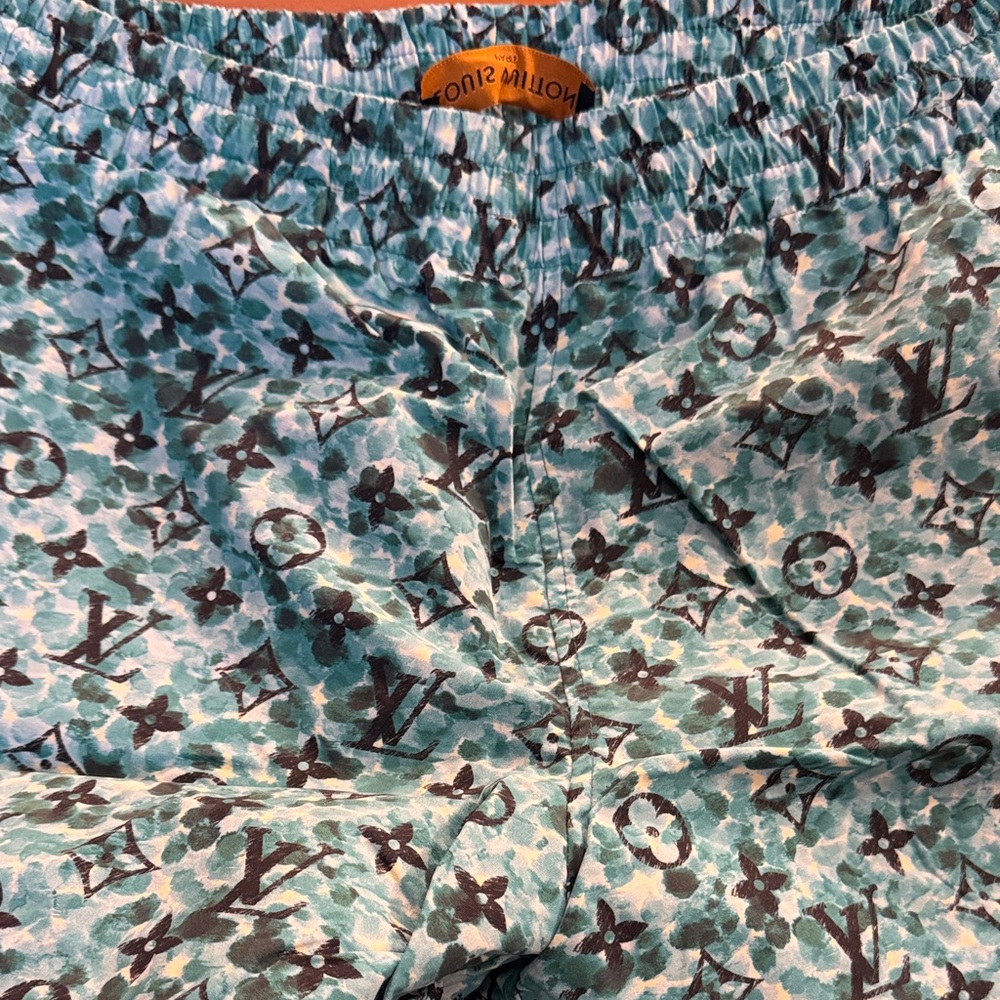 Louis Vuitton Teal and Black Monogram Swim Suit